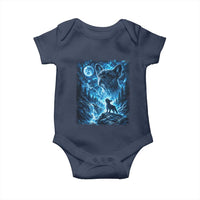 French Bulldog Howling To The Moon Baby Onesie Vintage Graphic Dog Lovers Silly Frenchy Bulldog Mom