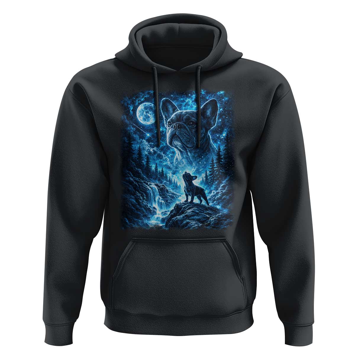 French Bulldog Howling To The Moon Hoodie Vintage Graphic Dog Lovers Silly Frenchy Bulldog Mom
