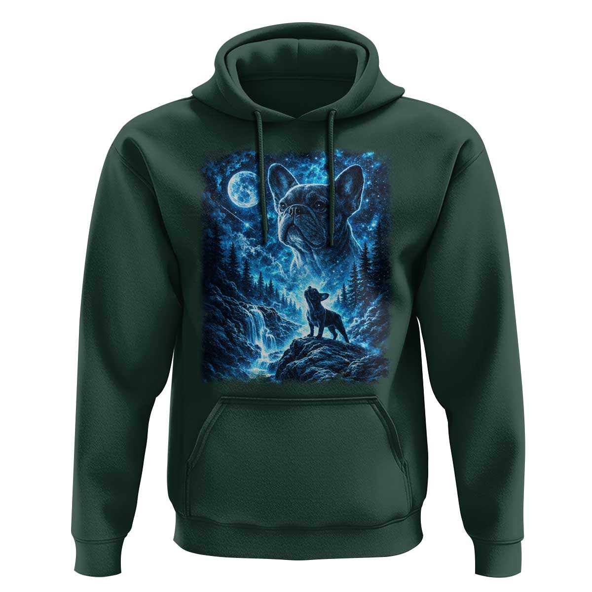 French Bulldog Howling To The Moon Hoodie Vintage Graphic Dog Lovers Silly Frenchy Bulldog Mom