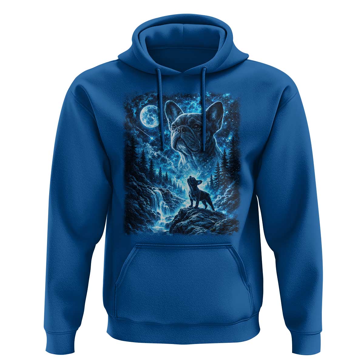 French Bulldog Howling To The Moon Hoodie Vintage Graphic Dog Lovers Silly Frenchy Bulldog Mom