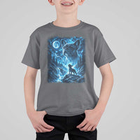 French Bulldog Howling To The Moon T Shirt For Kid Vintage Graphic Dog Lovers Silly Frenchy Bulldog Mom