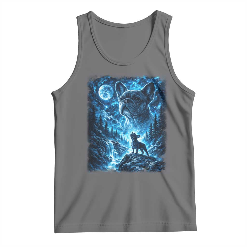 French Bulldog Howling To The Moon Tank Top Vintage Graphic Dog Lovers Silly Frenchy Bulldog Mom