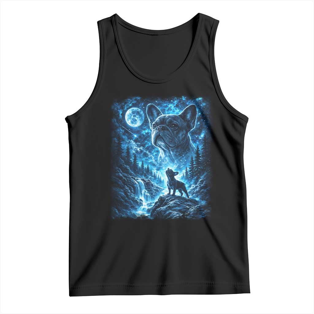 French Bulldog Howling To The Moon Tank Top Vintage Graphic Dog Lovers Silly Frenchy Bulldog Mom