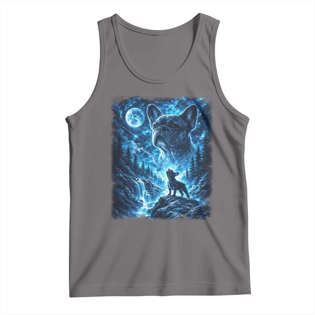 French Bulldog Howling To The Moon Tank Top Vintage Graphic Dog Lovers Silly Frenchy Bulldog Mom