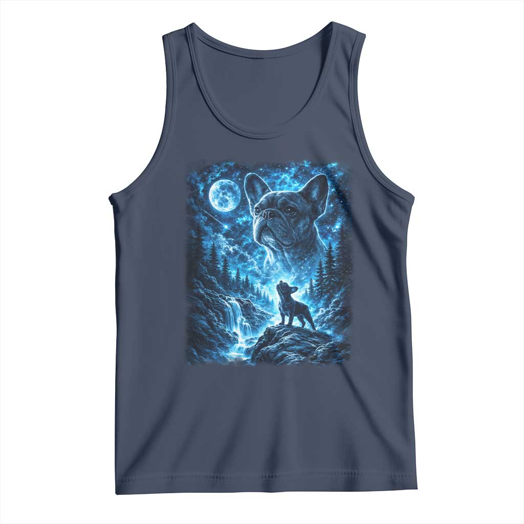 French Bulldog Howling To The Moon Tank Top Vintage Graphic Dog Lovers Silly Frenchy Bulldog Mom