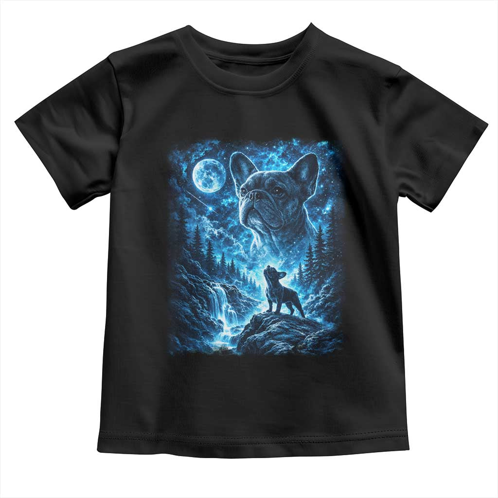 French Bulldog Howling To The Moon Toddler T Shirt Vintage Graphic Dog Lovers Silly Frenchy Bulldog Mom