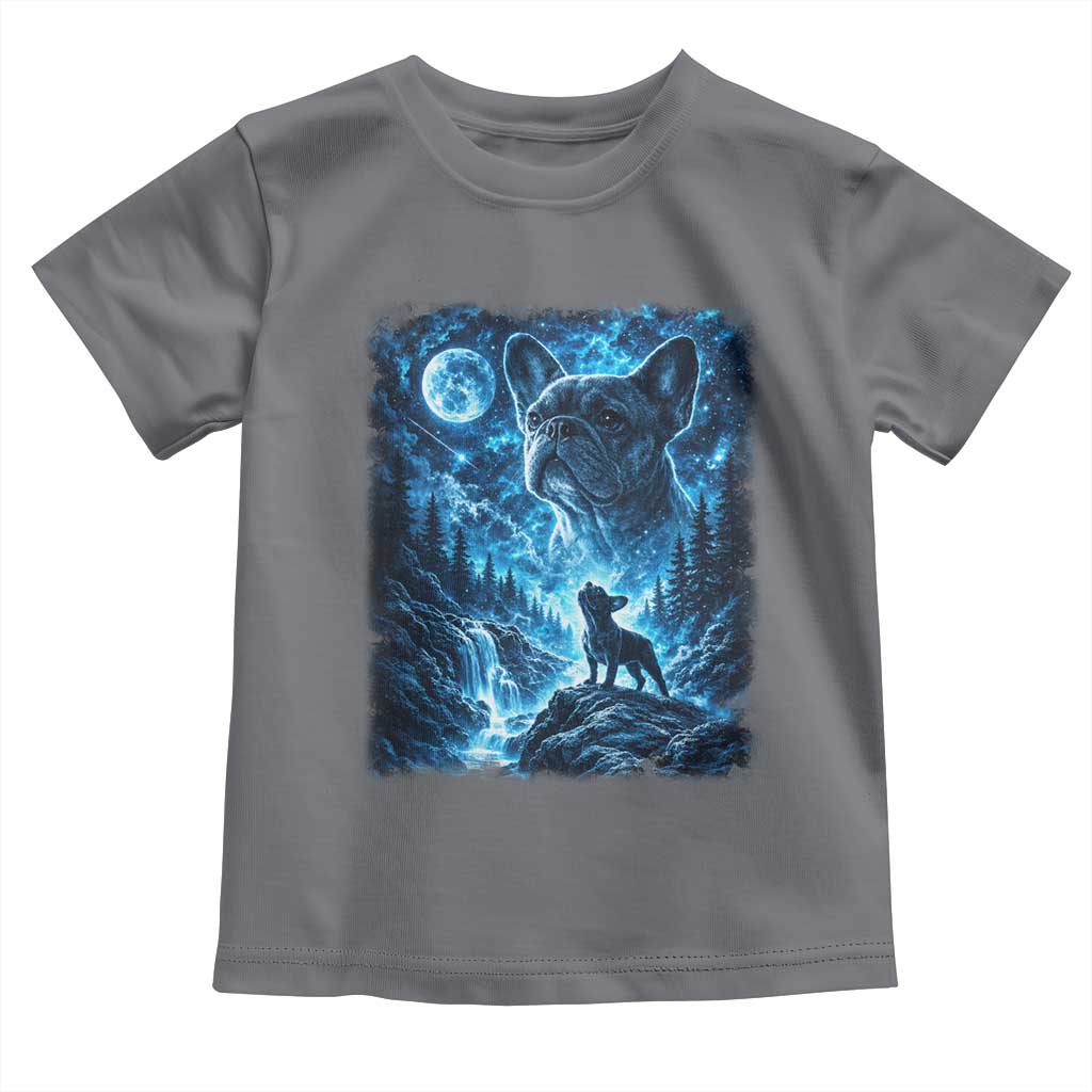 French Bulldog Howling To The Moon Toddler T Shirt Vintage Graphic Dog Lovers Silly Frenchy Bulldog Mom