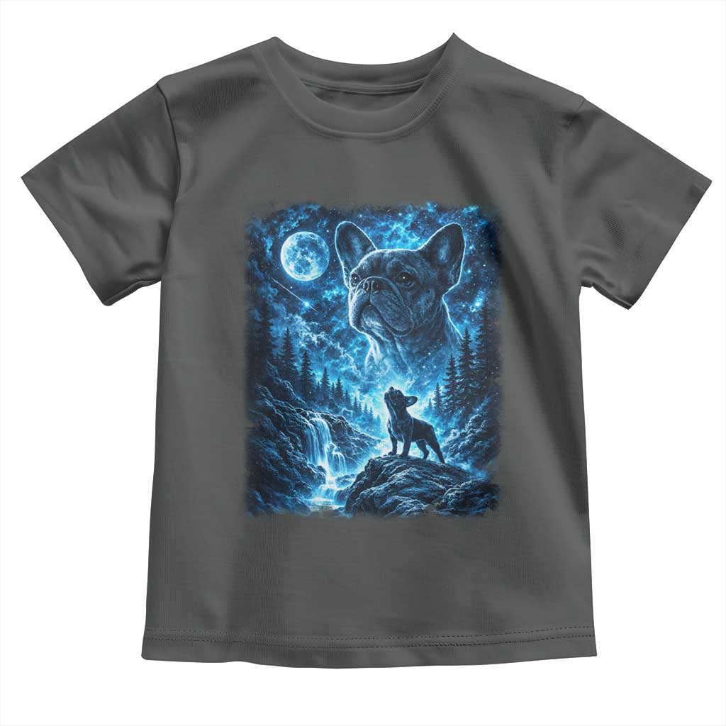 French Bulldog Howling To The Moon Toddler T Shirt Vintage Graphic Dog Lovers Silly Frenchy Bulldog Mom
