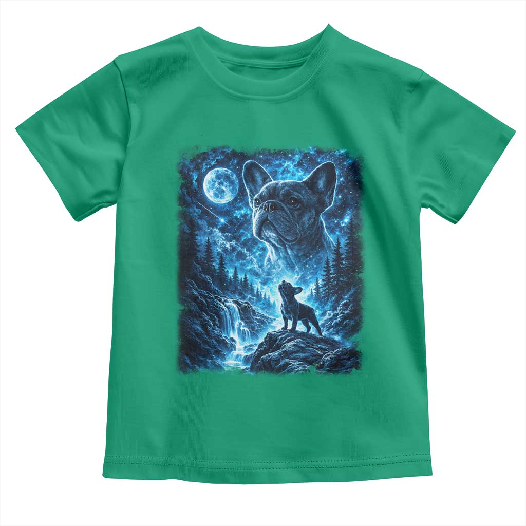French Bulldog Howling To The Moon Toddler T Shirt Vintage Graphic Dog Lovers Silly Frenchy Bulldog Mom