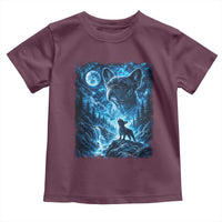 French Bulldog Howling To The Moon Toddler T Shirt Vintage Graphic Dog Lovers Silly Frenchy Bulldog Mom