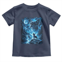 French Bulldog Howling To The Moon Toddler T Shirt Vintage Graphic Dog Lovers Silly Frenchy Bulldog Mom