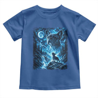French Bulldog Howling To The Moon Toddler T Shirt Vintage Graphic Dog Lovers Silly Frenchy Bulldog Mom