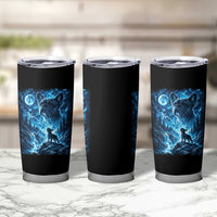 French Bulldog Howling To The Moon Tumbler Cup Vintage Graphic Dog Lovers Silly Frenchy Bulldog Mom