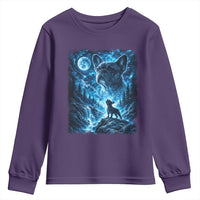 French Bulldog Howling To The Moon Youth Sweatshirt Vintage Graphic Dog Lovers Silly Frenchy Bulldog Mom