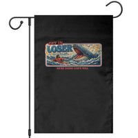 Funny Jonah And The Whale Garden Flag Christian Bible Get in Loser Were Doing Gods Will