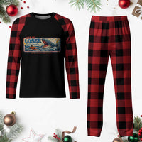 Funny Jonah And The Whale Plaid Pajama Set Christian Bible Get in Loser Were Doing Gods Will
