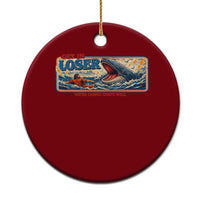 Funny Jonah And The Whale Ceramic Ornament Christian Bible Get in Loser Were Doing Gods Will