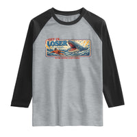 Funny Jonah And The Whale Raglan Shirt Christian Bible Get in Loser Were Doing Gods Will