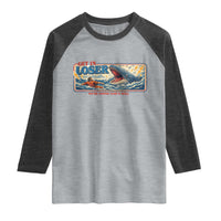 Funny Jonah And The Whale Raglan Shirt Christian Bible Get in Loser Were Doing Gods Will