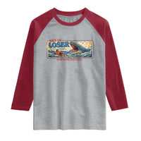 Funny Jonah And The Whale Raglan Shirt Christian Bible Get in Loser Were Doing Gods Will