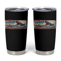 Funny Jonah And The Whale Tumbler Cup Christian Bible Get in Loser Were Doing Gods Will