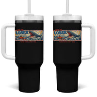 Funny Jonah And The Whale Tumbler With Handle Christian Bible Get in Loser Were Doing Gods Will