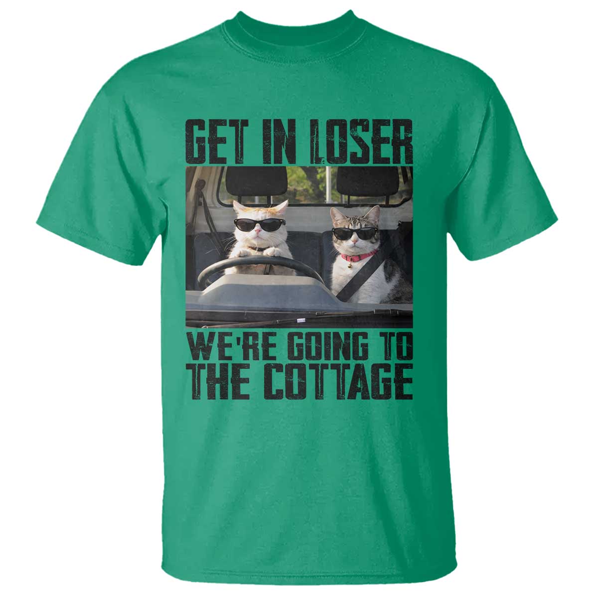 Get In Loser Were Going To The Cottage T Shirt Funny Cat Gifts Internet Memes