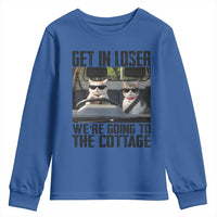 Get In Loser Were Going To The Cottage Youth Sweatshirt Funny Cat Gifts Internet Memes