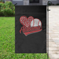 Alabama Fan Garden Flag AL Baseball Heart Graphic Sports Style 80s 90s