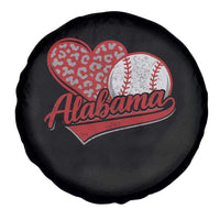 Alabama Fan Spare Tire Cover AL Baseball Heart Graphic Sports Style 80s 90s