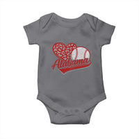 Alabama Fan Baby Onesie AL Baseball Heart Graphic Sports Style 80s 90s