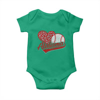 Alabama Fan Baby Onesie AL Baseball Heart Graphic Sports Style 80s 90s