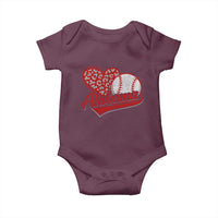 Alabama Fan Baby Onesie AL Baseball Heart Graphic Sports Style 80s 90s