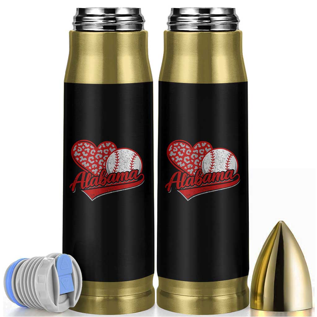 Alabama Fan Bullet Tumbler AL Baseball Heart Graphic Sports Style 80s 90s