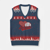 Alabama Fan V-Neck Knit Sweater Vest AL Baseball Heart Graphic Sports Style 80s 90s