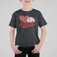 Alabama Fan T Shirt For Kid AL Baseball Heart Graphic Sports Style 80s 90s
