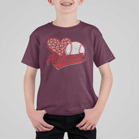 Alabama Fan T Shirt For Kid AL Baseball Heart Graphic Sports Style 80s 90s