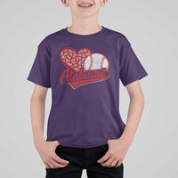 Alabama Fan T Shirt For Kid AL Baseball Heart Graphic Sports Style 80s 90s
