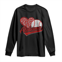 Alabama Fan Long Sleeve Shirt AL Baseball Heart Graphic Sports Style 80s 90s