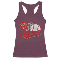 Alabama Fan Racerback Tank Top AL Baseball Heart Graphic Sports Style 80s 90s