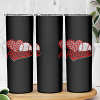 Alabama Fan Skinny Tumbler AL Baseball Heart Graphic Sports Style 80s 90s