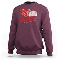 Alabama Fan Sweatshirt AL Baseball Heart Graphic Sports Style 80s 90s