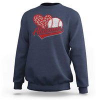 Alabama Fan Sweatshirt AL Baseball Heart Graphic Sports Style 80s 90s