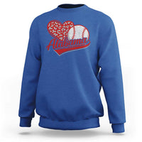 Alabama Fan Sweatshirt AL Baseball Heart Graphic Sports Style 80s 90s