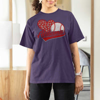 Alabama Fan T Shirt For Women AL Baseball Heart Graphic Sports Style 80s 90s