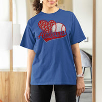 Alabama Fan T Shirt For Women AL Baseball Heart Graphic Sports Style 80s 90s