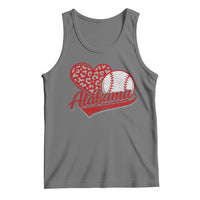 Alabama Fan Tank Top AL Baseball Heart Graphic Sports Style 80s 90s