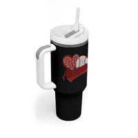Alabama Fan Tumbler With Handle AL Baseball Heart Graphic Sports Style 80s 90s