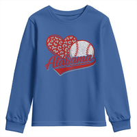 Alabama Fan Youth Sweatshirt AL Baseball Heart Graphic Sports Style 80s 90s
