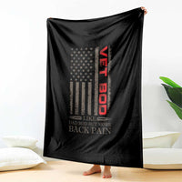 Vet Bod Throw Blanket Funny Veteran Like Dad Bod But More Back Pain US Flag - Wonder Print Shop